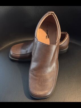Smartfit Boy's Brown Slip-On Casual Dress Loafers